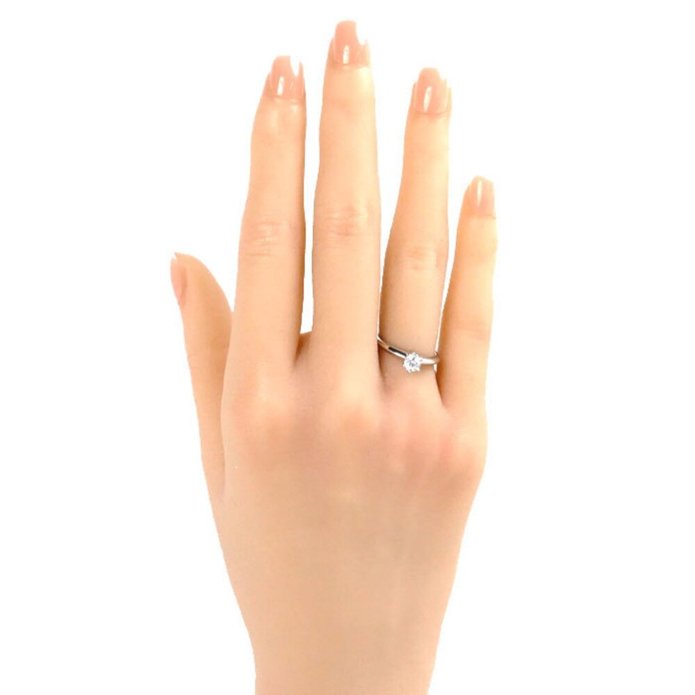 TIFFANY Silver Diamond Ring - Picture 7 of 8